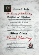 Jenkins Art Studio Floral Painting - Silver Class